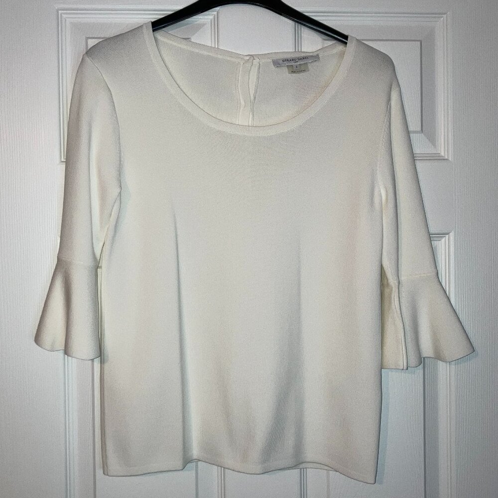 Gerard Darel: NWT off-white blouse with flared sleeves (size M)